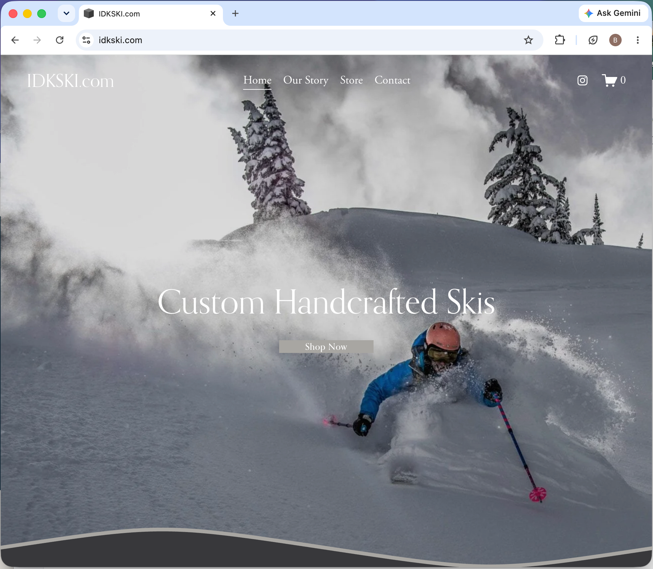 IDKski.com home page